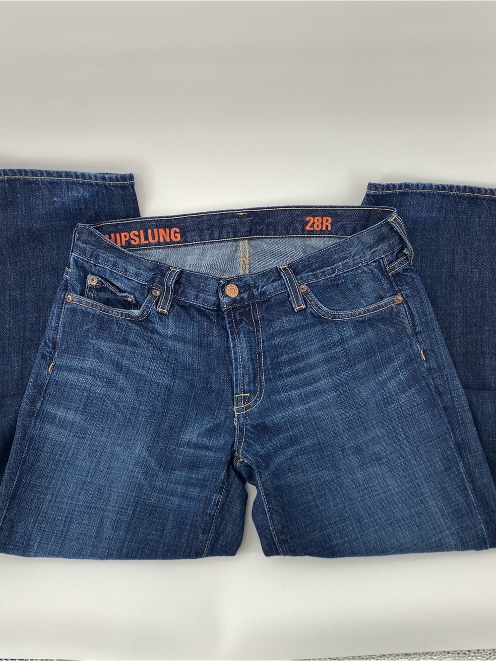 J Crew Hipslung hip hugger Denim Jeans - Dark Blue Waistband 28R